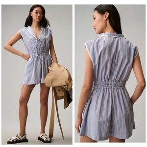 Anthropologie PJ Shirting Romper